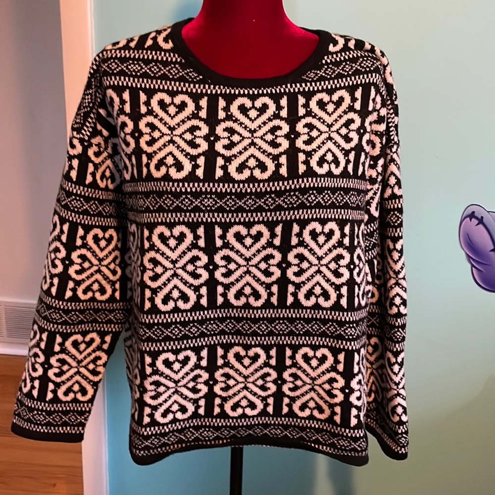 J Jill wool blend Celtic sweater